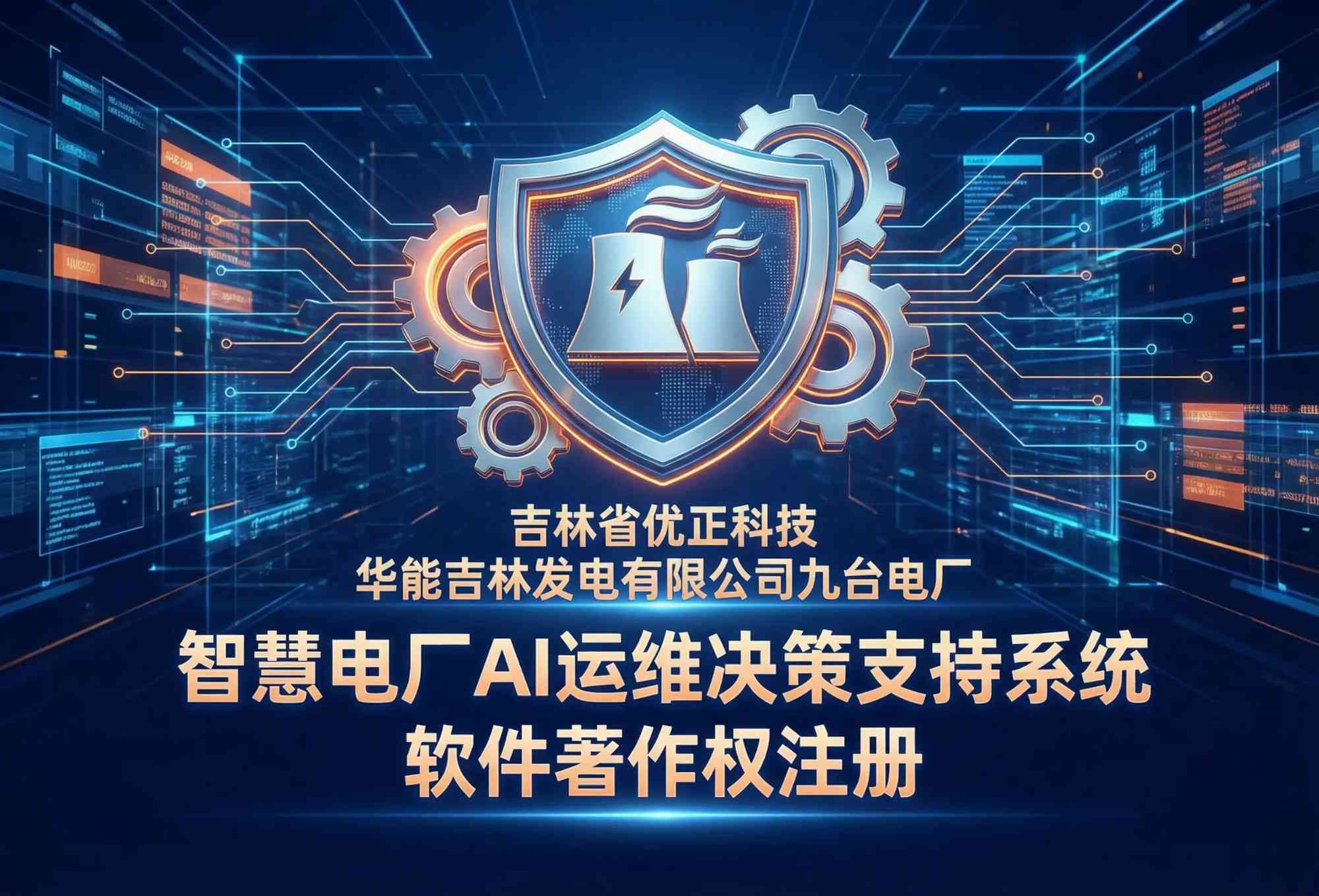 吉林省优正科技携手华能吉林发电有限公司九台电厂：构建电力行业数字化知识产权护城河——深度协同完成“智慧电厂AI运维决策支持系统”软件著作权注册，赋能能源产业智能化转型与自主创新体系建设