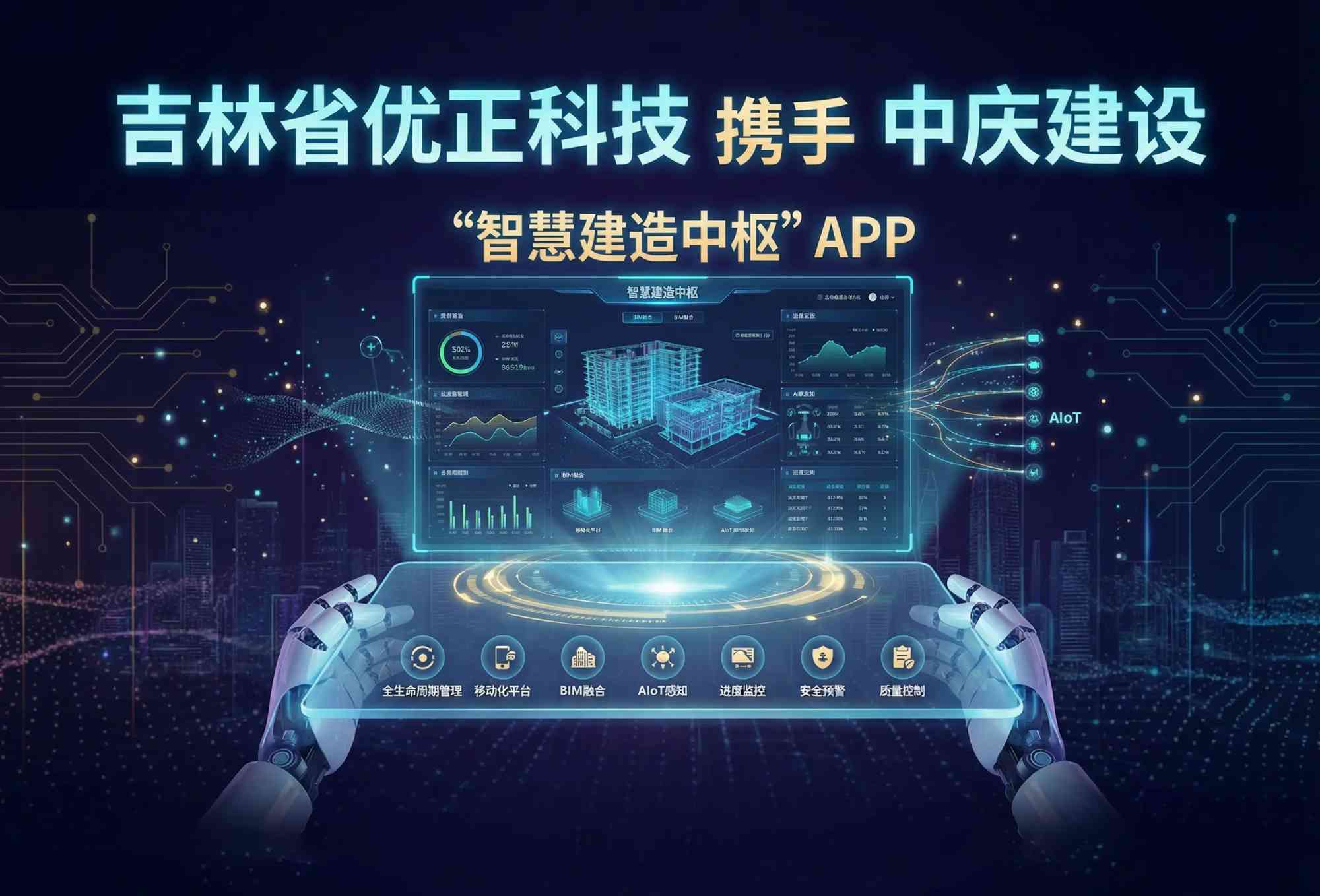 吉林省优正科技携手中庆建设：共建“智慧建造中枢”APP——基于AIoT与BIM融合的全生命周期工程管理移动化平台定制研发实践